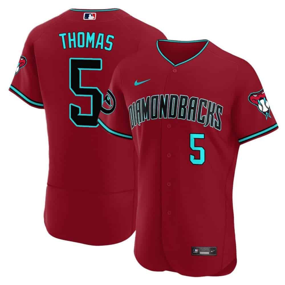 Men Arizona Diamondback #5 Thomas Red 2024 Nike Flex Base MLB Jersey